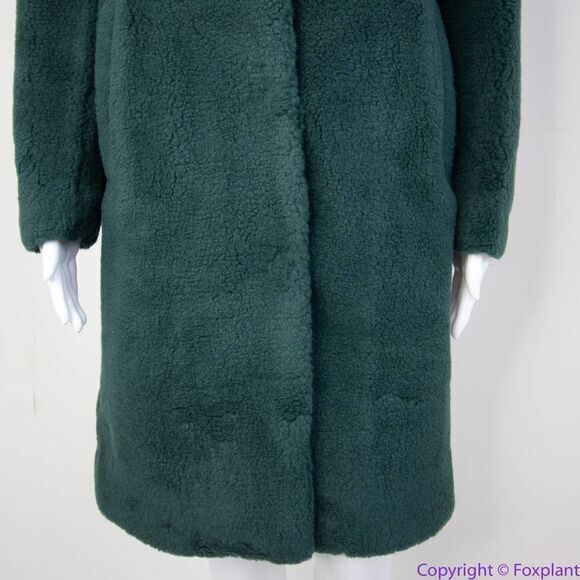 NEW Madewell green (Re)sourced Sherpa Teddy Coat, size S - Picture 5 of 16